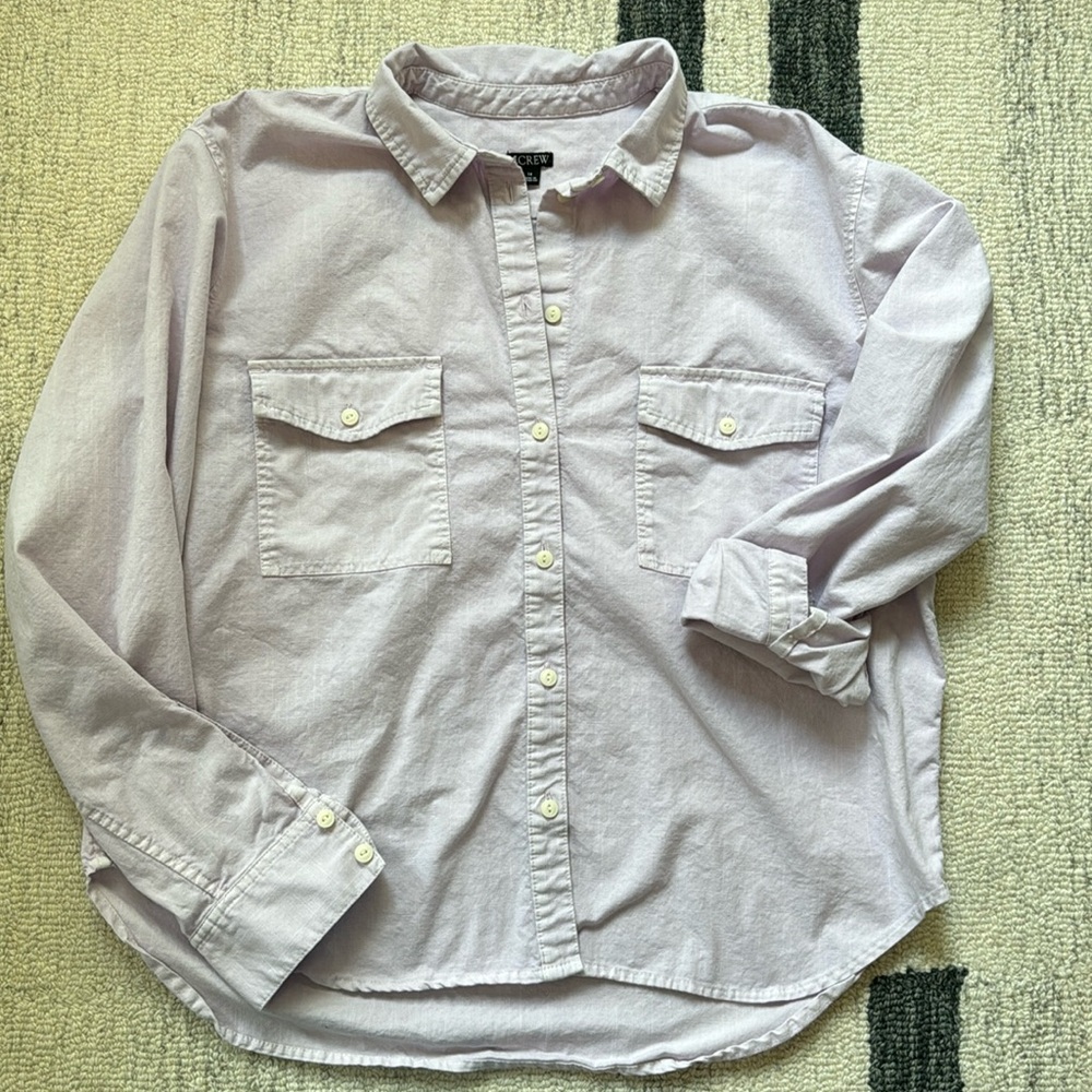 Lavender carpenter shirt Jcrew
